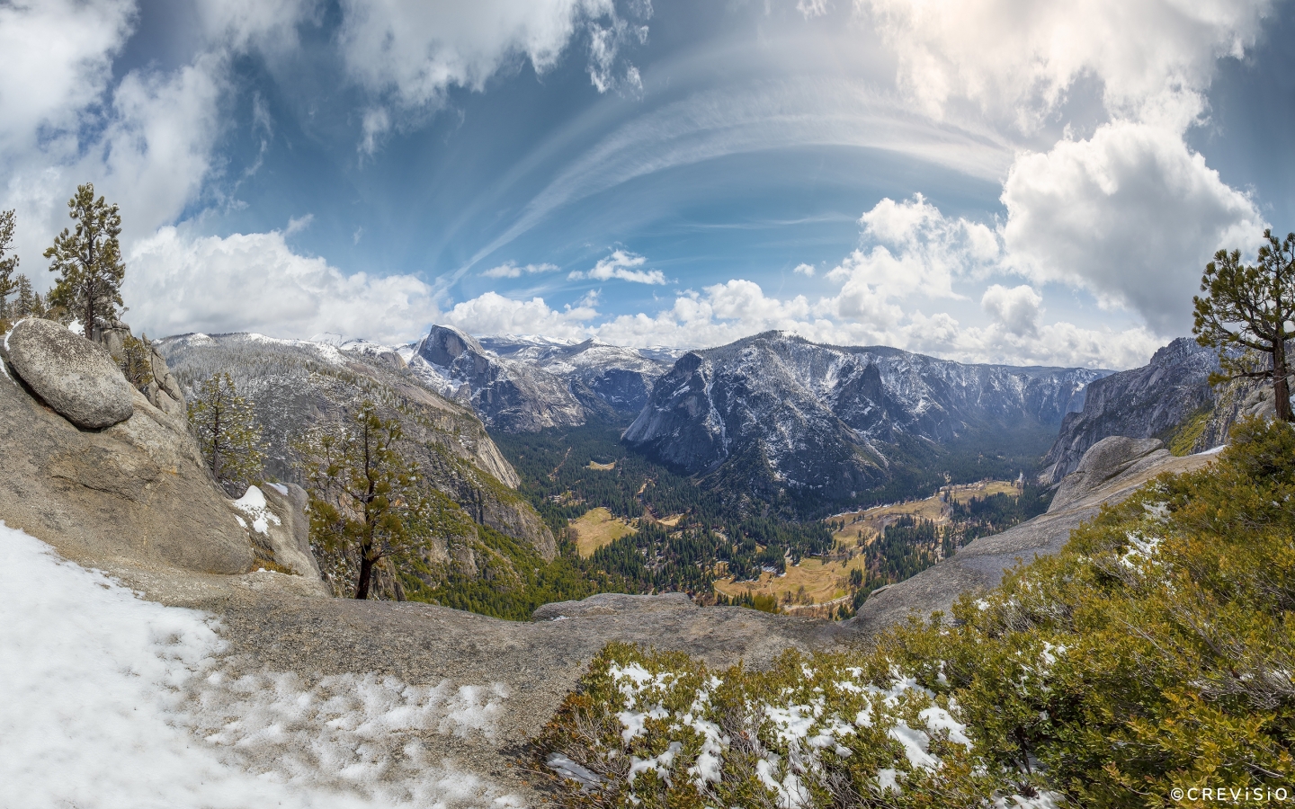 Sierra Point Yosemite Panorama by Crevisio