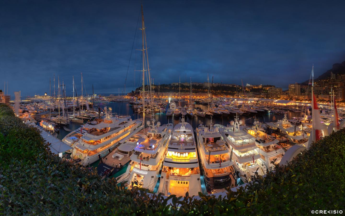 Monaco Yacht Show Port Panorama by Crevisio