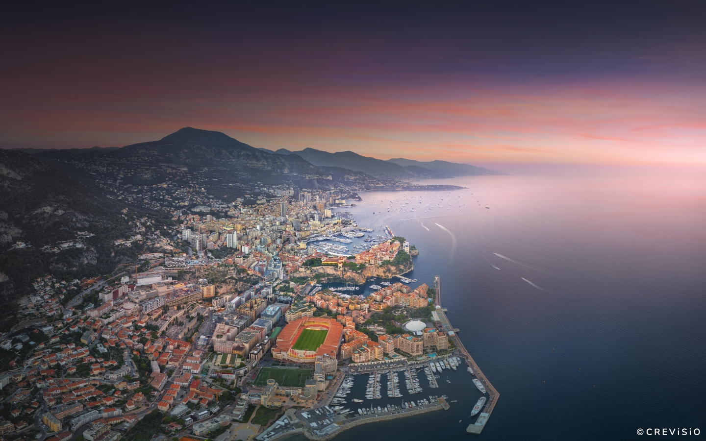 Monaco Yacht Show Sunset 2023 by Crevisio