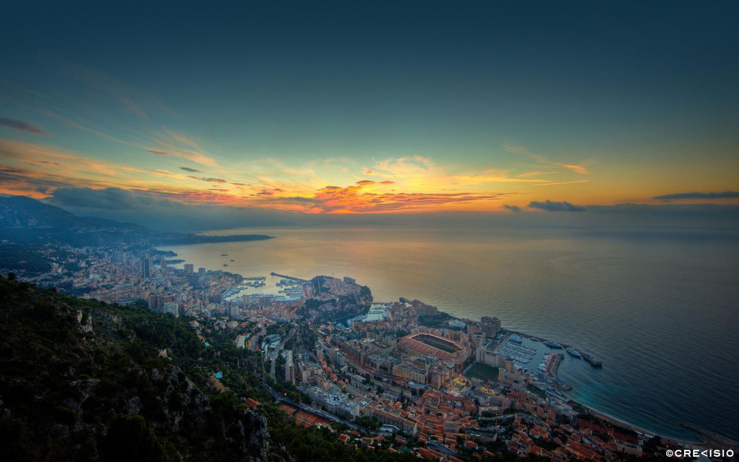 Principality of Monaco Sunrise by Crevisio