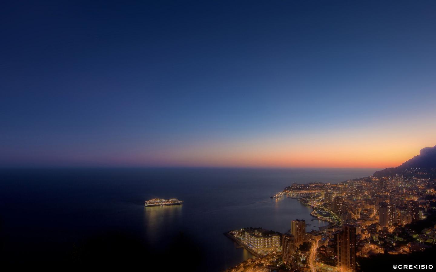 Monaco Dreamy Sunset by Crevisio